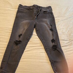 Abercrombie & Fitch Black Distressed Women's Jeans